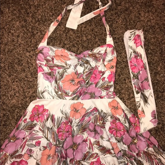 Guess Flower Sequin Dress - Picture 3 of 7